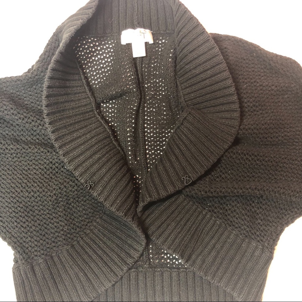 LOFT Black Keyhole Loop Cardigan